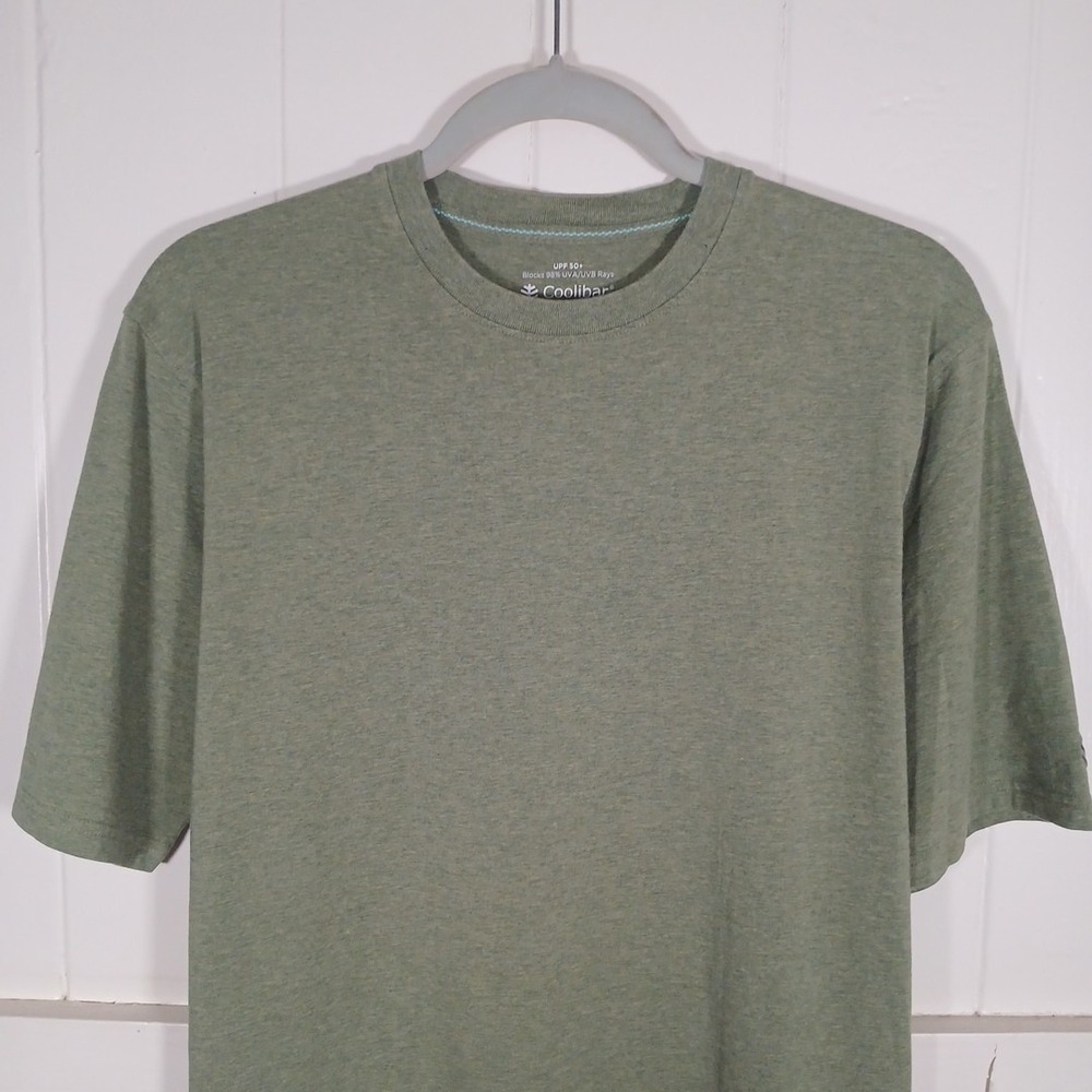 Coolibar Sun Shirt Mens L Green UPF 50 Plus Short Sleeve Tee